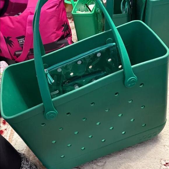 Teal shamrock Bogg Bag Tote - Picture 8 of 10